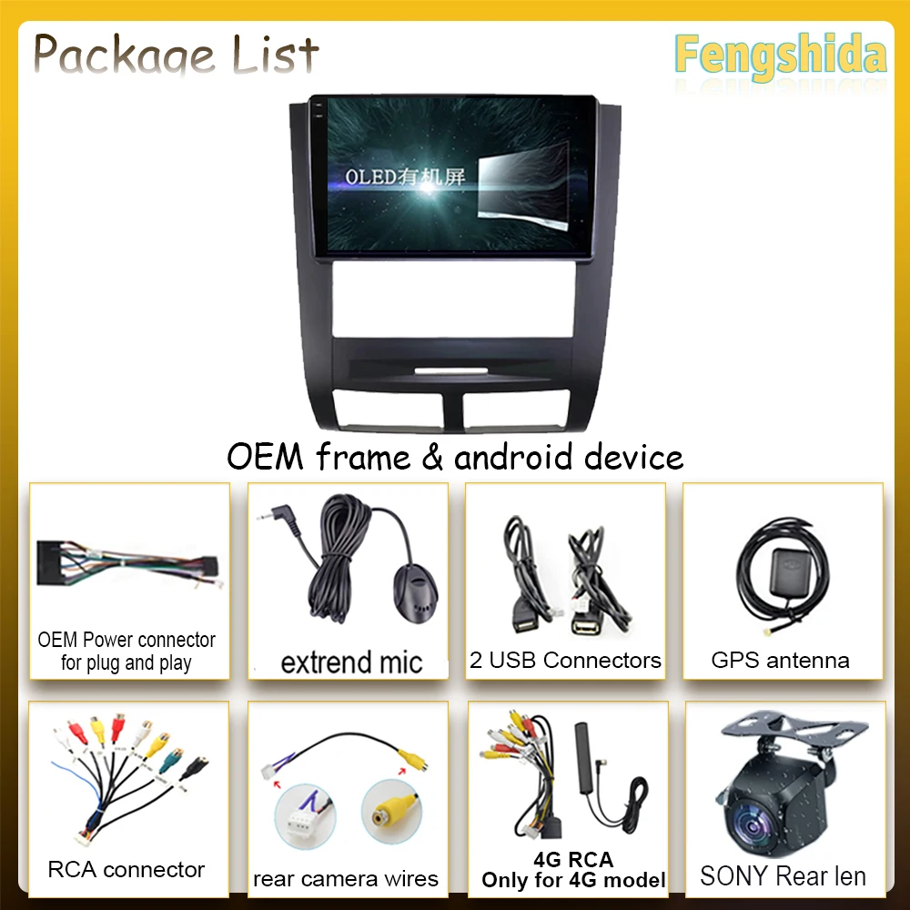 Car multimedia player car radio Carplay Android SSANGYONG Rexton 2002 2003 2004 2005 2006 auto radio multimedia GPS 2din car navigation monitor video screen