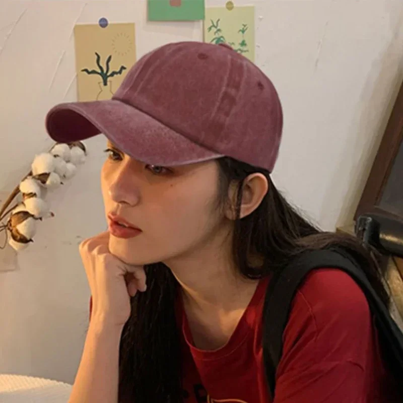 Baseball Cap Washed Denim Men Women Snapback Hat Vintage Hip Hop Caps Solid Color Hat Bone Casquette Outdoor Casual Sport