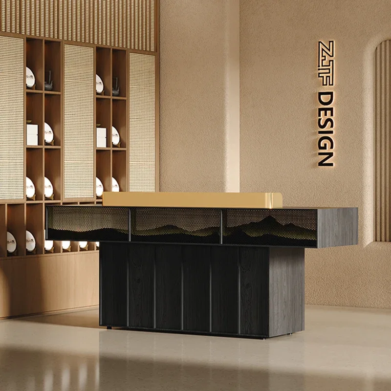 Desk Desk Front Reception Counter Customer Center Store Store Beauty Salon Executive Desks Podium Balie Cosmetics Checkout Home