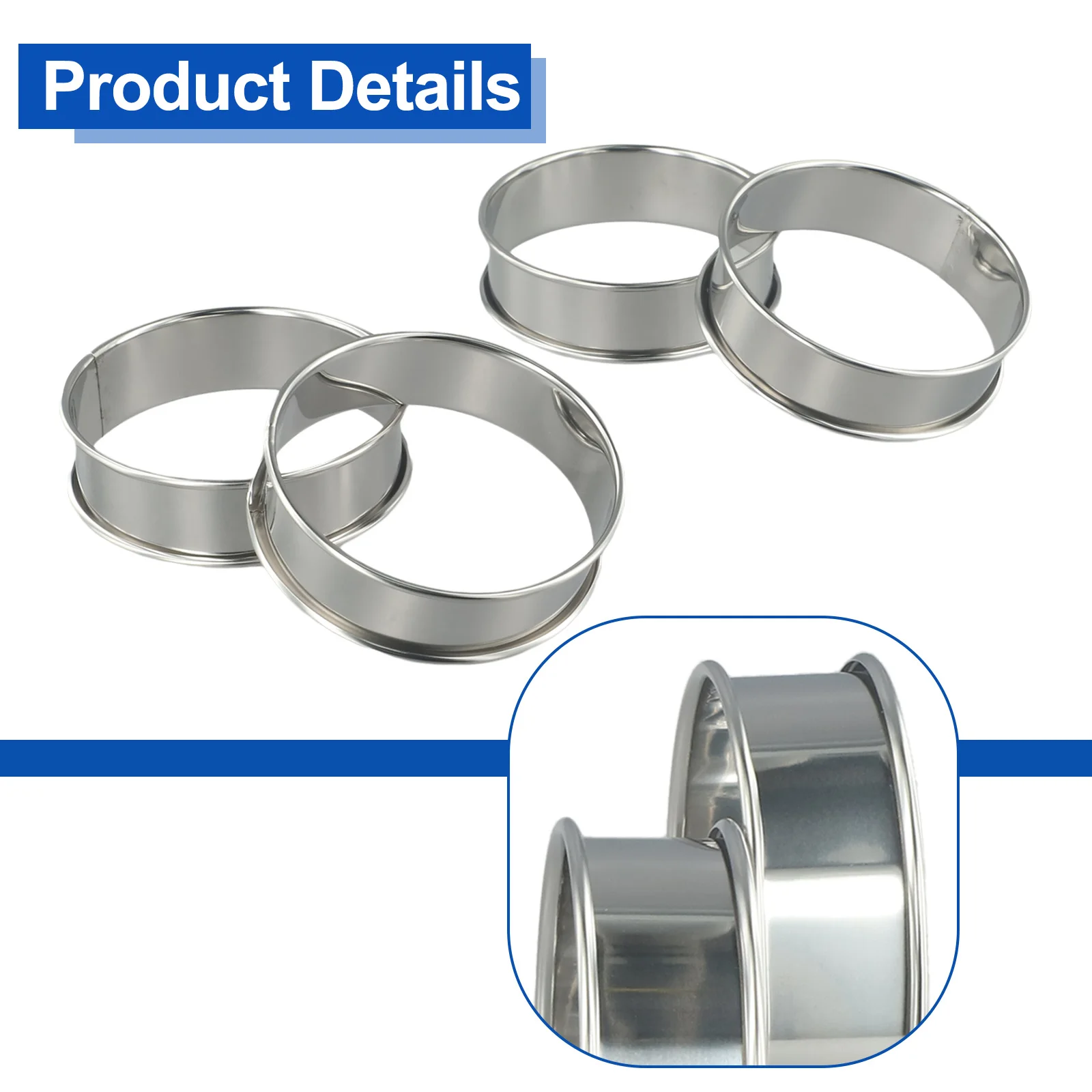

High Quality Hotels And Restaurants Muffin Rings Cake Mold Biscuit Mold DIY Creative Round Muffin Rings Outer Diameter 8.5cm