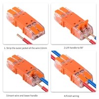 JINH CMK64 Series 18Pcs Mini Quick Connector Universal Compact Push-in Terminal Block Standard Solid Flexible Wires - Image 3