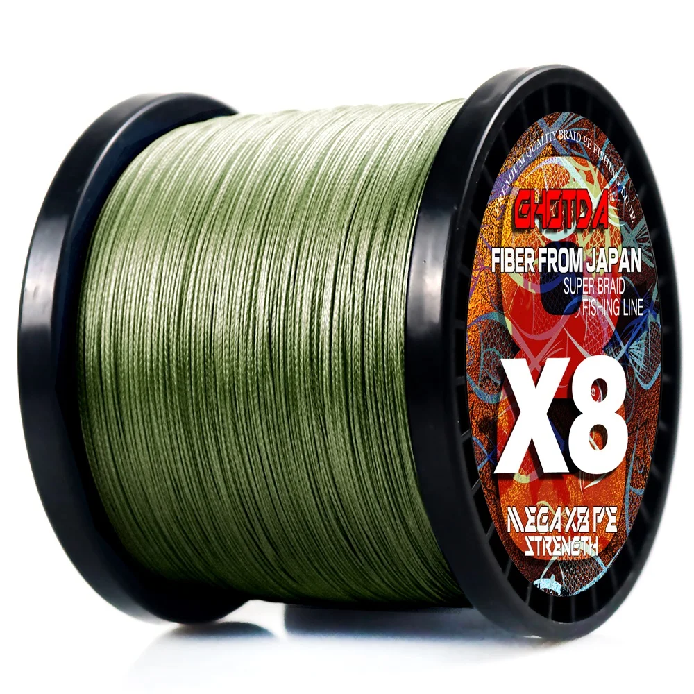 

GHOTDA 1000M Fishing Line 8 Strands Multifilament Braided Fishing Line Super Strong Lure Carp PE Wire 18 22 31 39 43 52 61 78LB