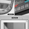 TONG Dog Cat Flap Door with 4 Way Security Lock Flap Door for Dog Cats Kitten ABS Plastic Small Pet Gate Door Kit Cat Dogs Flap 4
