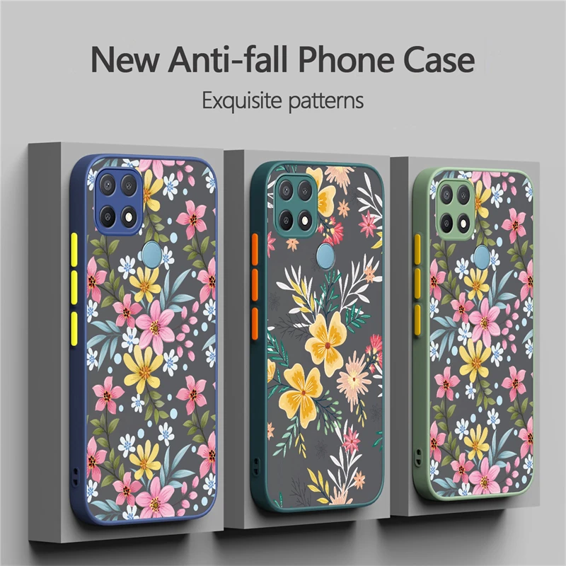 Custodia Per Telefono Per Oppo A15 A15S A16 A16K A16S A16E A17 Flower Leaf Custodia Morbida In Silicone Per Oppo A17 A 17 A16 A16