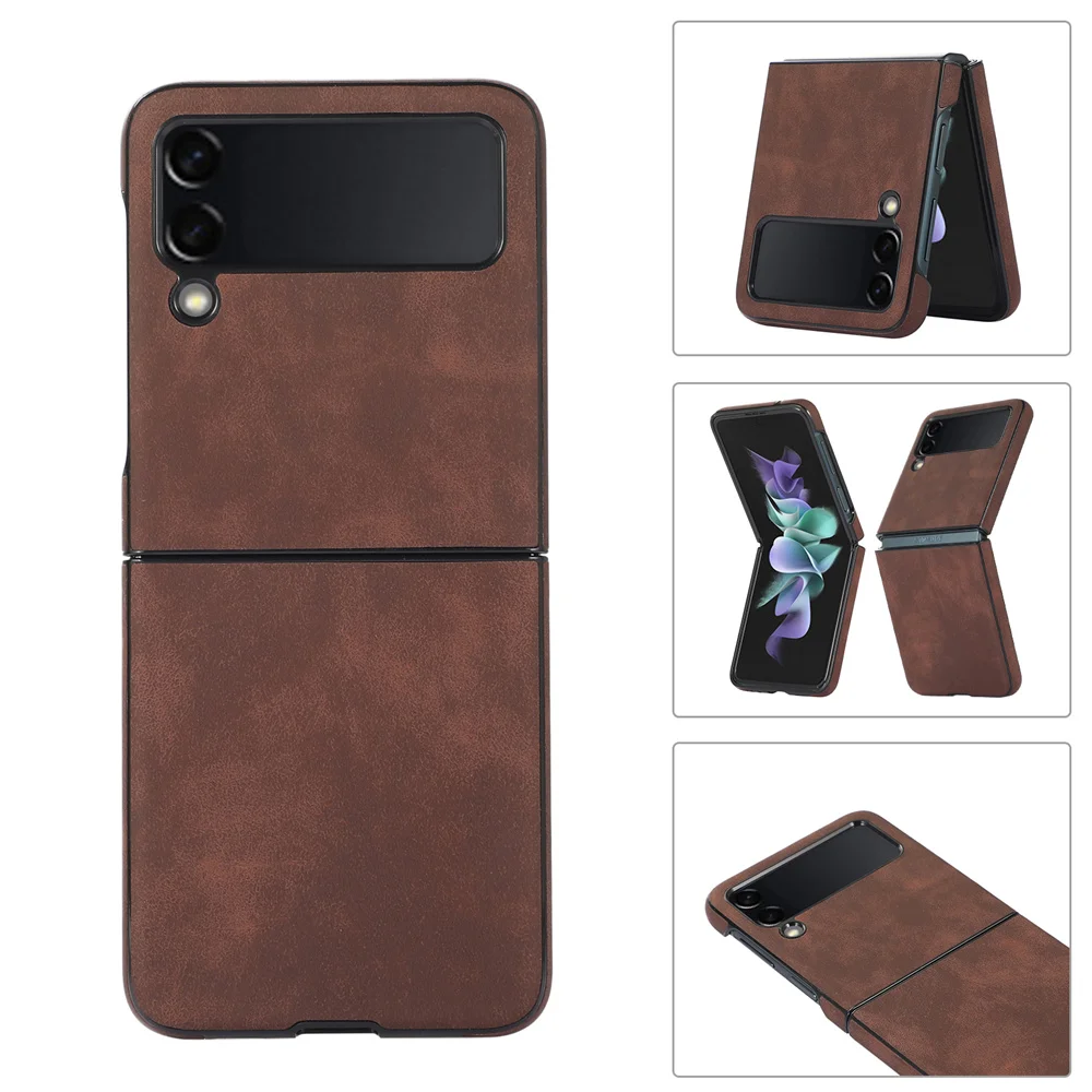 samsung galaxy z flip3 phone case Z Flip 3 Fold 3 For Samsung Galaxy Flip 3 Case Luxury Vintage Retro Leather Phone Case for Sumsung Z Fold3 Z Flip3 Slim Cover samsung galaxy z flip3 phone case