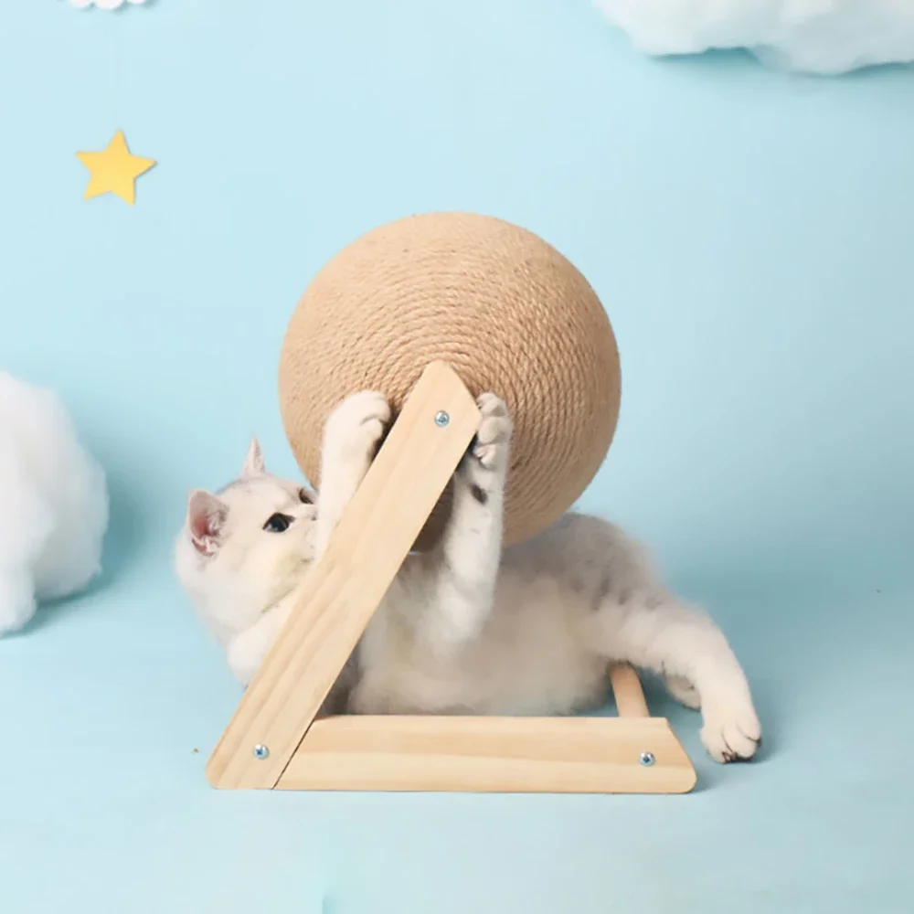 Title 3, Cat Scratcher Toy Cat Sisal Rope Ball Grinding ...