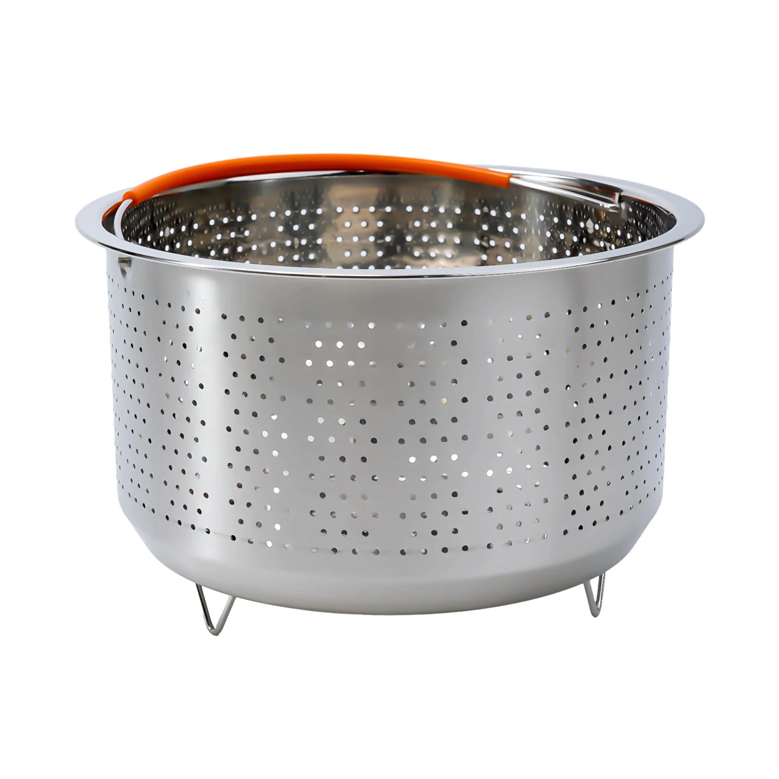 

1pcs Steamer Basket Steamer Pot Bar Dining For Pressure Cooker Steam Basket Stainless Steel 1pcs Silicone Handle Durable