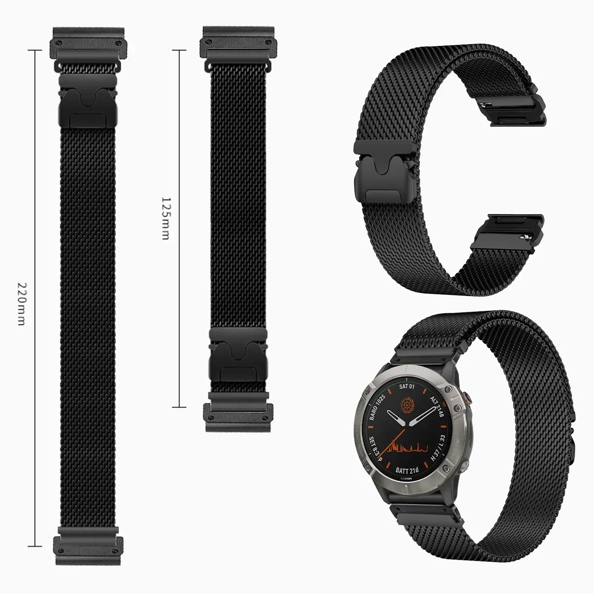 Magnetic Stainless Steel Quick Fit Bracelet Band Strap