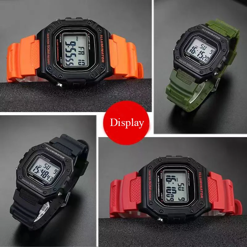 Durable Black Silicone Pin Buckle Watch Strap - Rubber Wrist Band Bracelet