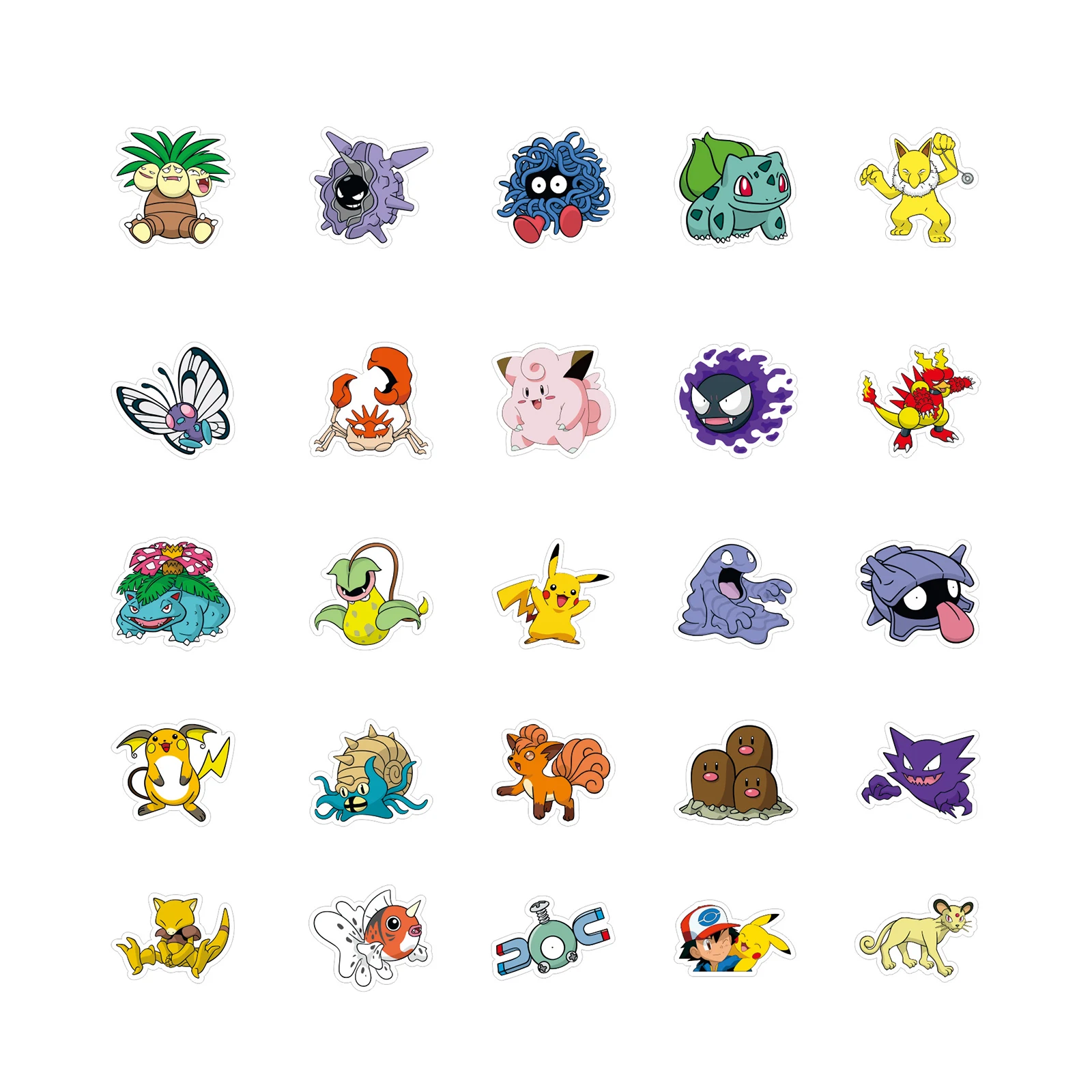 Pokemon Stickers 50/100PCS Kawaii Pikachu Anime Pokemon Stickers for Laptop Suitcase Skateboard Guitar Phone Cartoon Sticker Kid Gift Toys