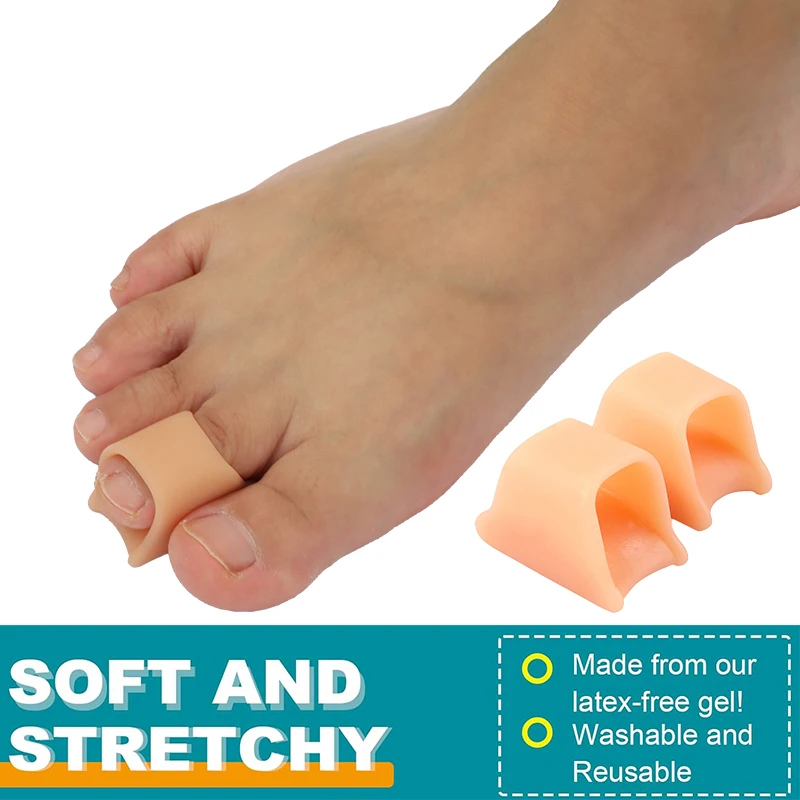 Pexmen 2/4Pcs Hammer Toe Straightener Hammertoe Corrector for Curled Crooked Bent and Claw Toes Lift Toe Tip Toe Cushion 3