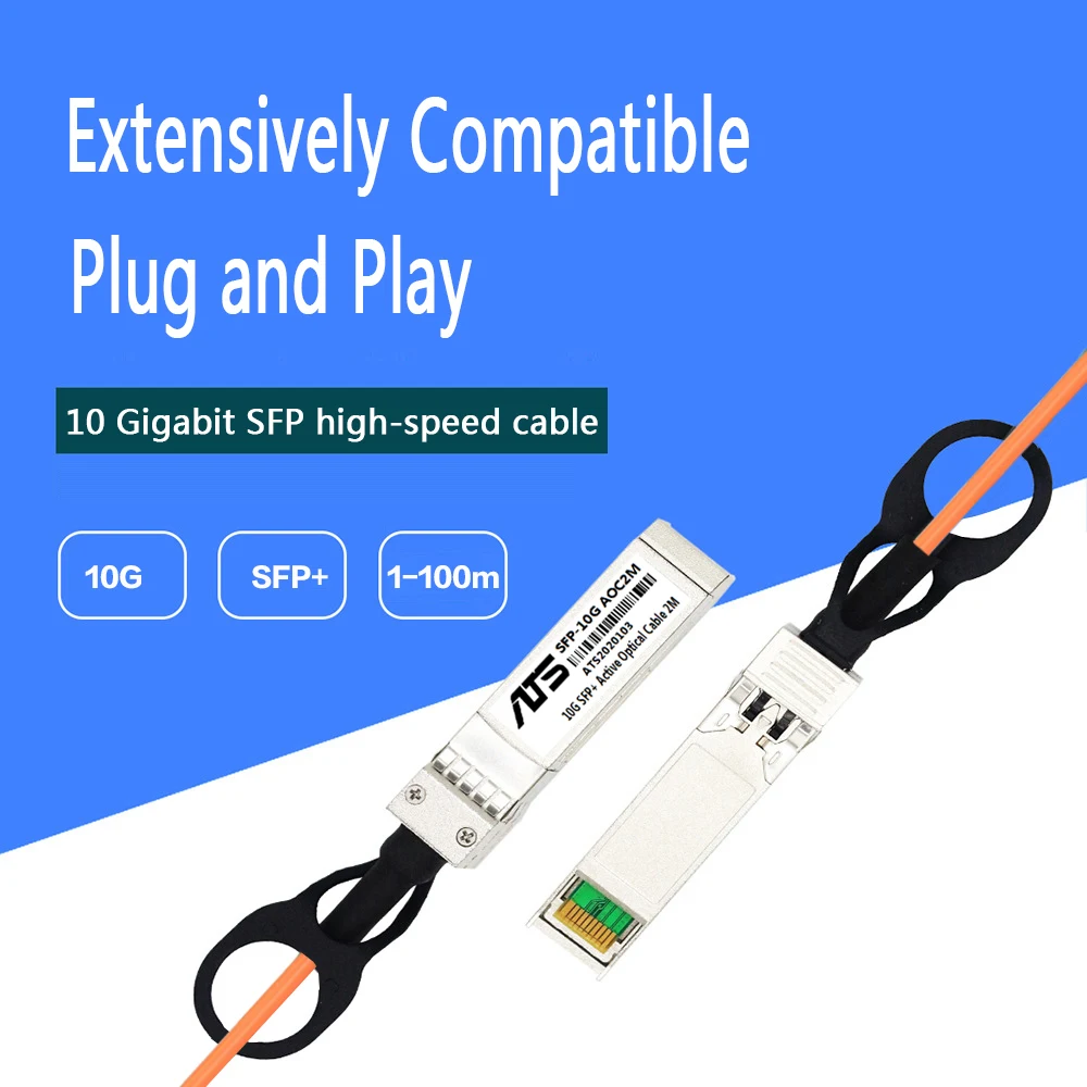 10G SFP+ AOC Cable OM2 10GBASE Active Optical SFP Cable for various Switches net