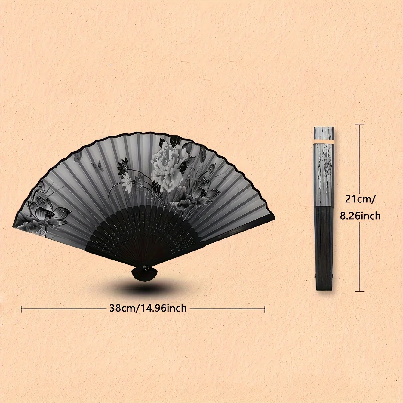 1pc Multi-colored hand folding fan bamboo folding fan hand fan church wedding gifts party discount