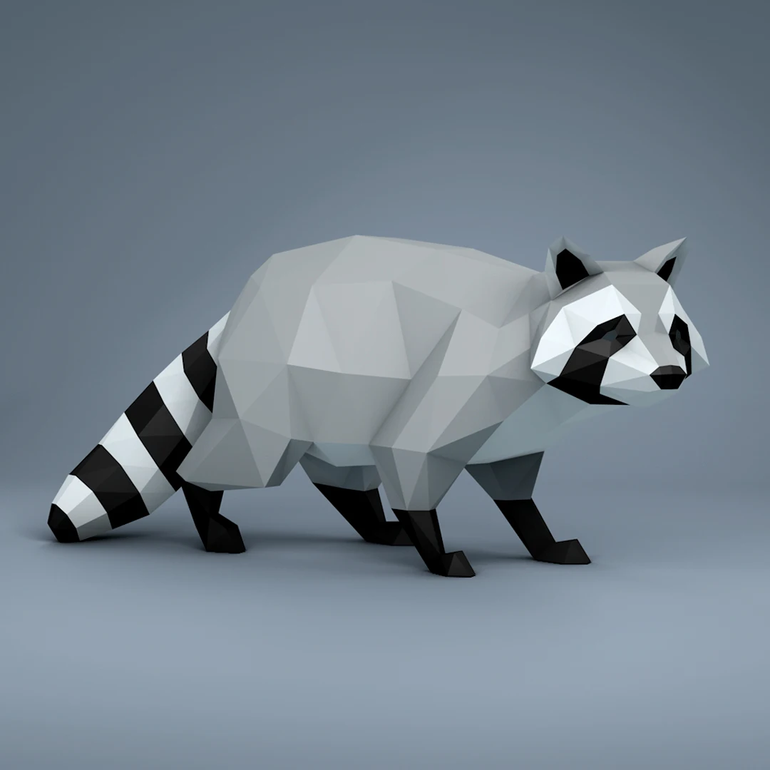 Raccoon 3D Paper Model: A Hands-On Journey into Creative Animal Crafting