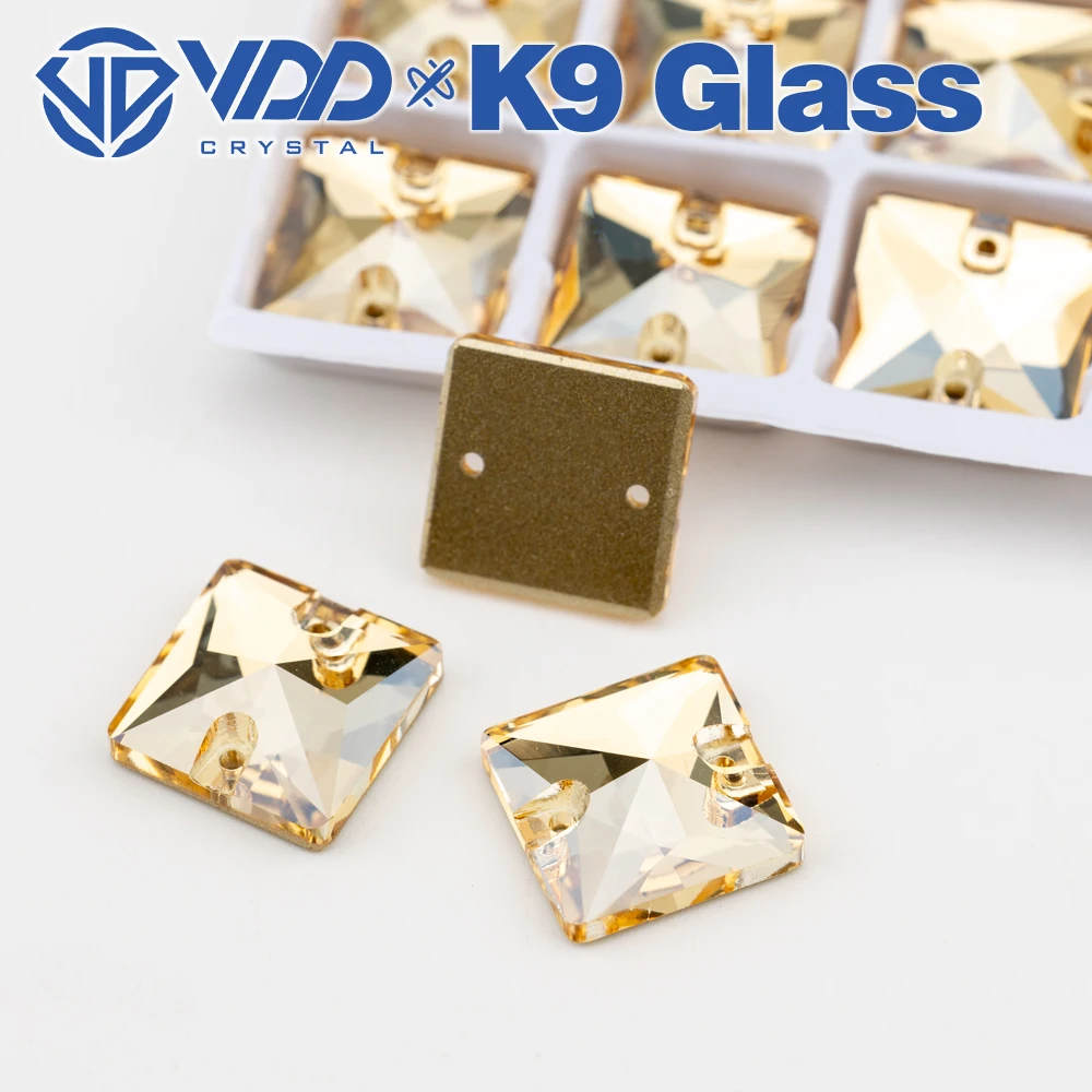 VDD Quadratische Mehrfarbige Hochwertige K9 Glas-Nähsteine Kristall Flachsteine zum Aufnähen für DIY-Kleidungsdekorationen – Detail 9