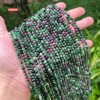 A++ Natural Ruby Zoisite Epidote 4.2mm Faceted Beads for Jewelry Making Bracelet Necklace Charms Beads DIY Accessories Wholesale 1