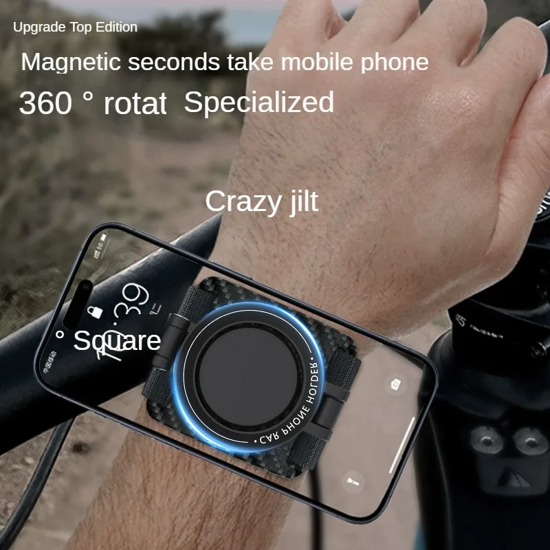 Magnetic Phone Holder with Wrist Strap and Foldable Design