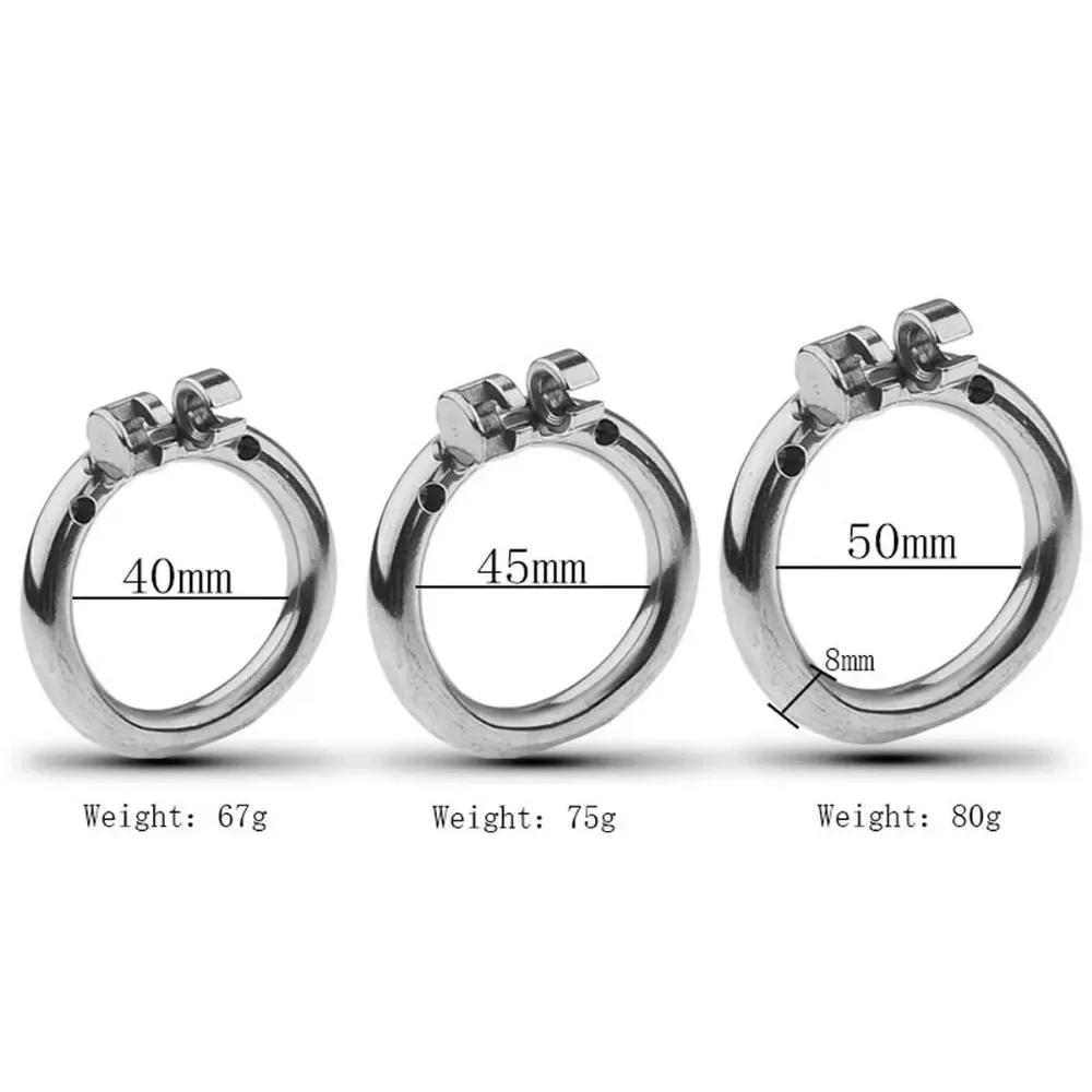 Penis Chastity Cage Stainless Steel Male Extrem Mini Cock Ring Flat Lock Urethral Sex Toys Men BDSM Sissy Slave
