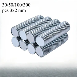 High - Strength Compact Round Magnet - Durable NdFeB Magnetic Disc - 3x2 mm (300 pcs)