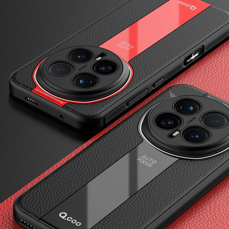 Luxury Magnetic Lichi Leather Ultra Thin Case with Soft TPU and Lens Protection