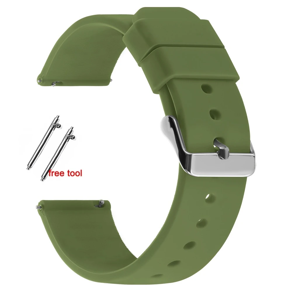 Versatile Silicone Watch Strap - Multiple Sizes Available