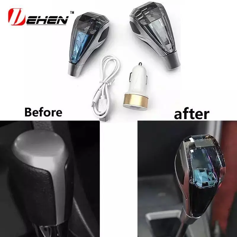 

LED Crystal Car Handles Gear Shift Knob Lever Stick Head for Toyota Hyundai Mercedes Benz Mitsubishi Mazda 3 6 Lexus Accessories