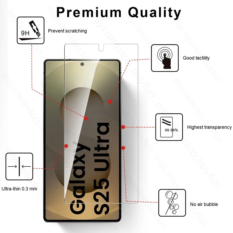 5-1 قطعة 9H الزجاج المقسى لسامسونج غالاكسي S24 FE...