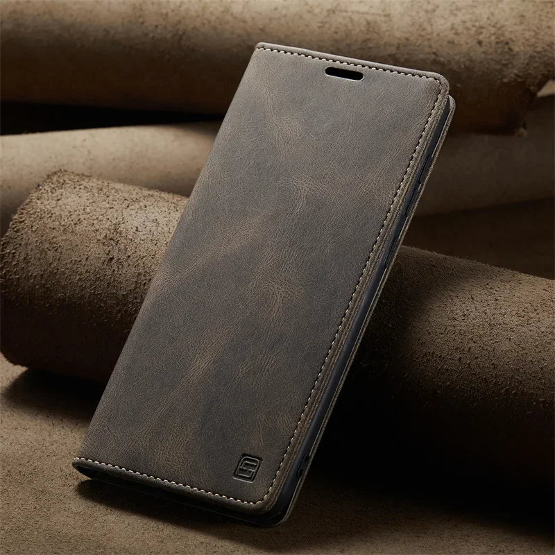 Premium Magnetic Leather Flip Wallet Phone Case with Card Holder