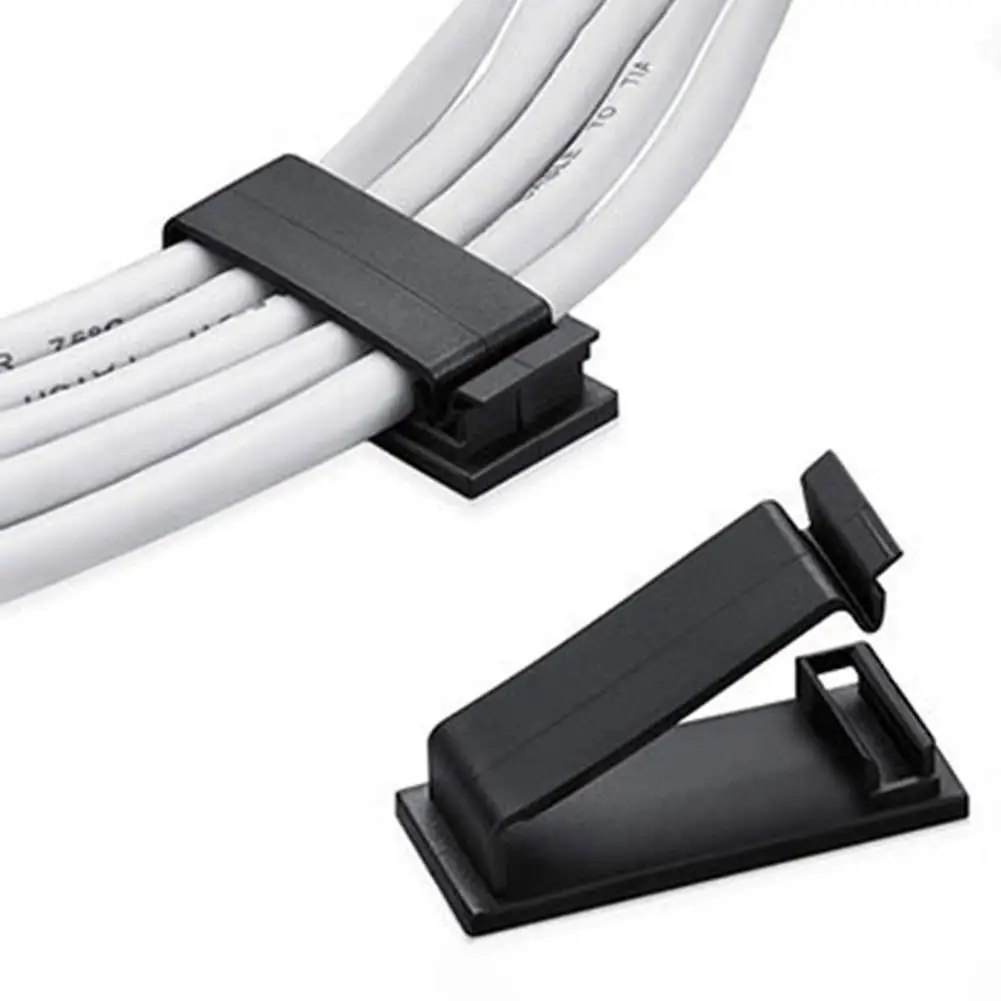 

Cable Organizer Clip Efficient Cable Management Clips for Home Office 50pcs Self Adhesive Tv Laptop Pc Ethernet Wire Data Power