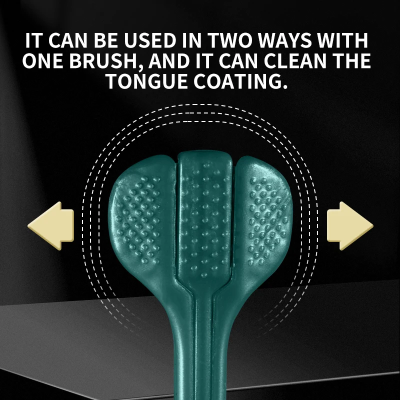 Soft Toothbrush Tongue Scraper Portable Toothbrush 2/4/6pcs Adult 3 Sided Bristles Deep Cleaning Oral Care Family Couple Travel