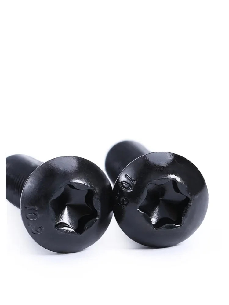 Viti A Testa Di Bottone M4 X 0,7 In Acciaio Inox 304 Nere, ISO 7380, Pacco Assortito NBKIT, Nuove