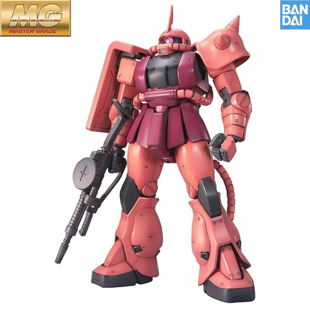 

Bandai Original Gundam Suit Mg 1/100 Ms-06S-Ca Zaku Gundam Anime Model Assembled Robot Garage Kit Collectible Ornaments