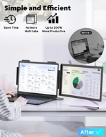 Amoudo Portable Monitor 14 Inch FHD 1080P IPS Screen Laptop Monitor Extension Dual Screen for Laptop Windows Mac Android - Image 5