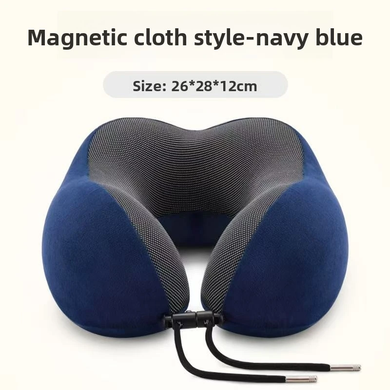 Deluxe U-Shaped Memory Foam Travel Pillow with Massage Function – Soft Neck Support for Restful Sleep and Cervical Care