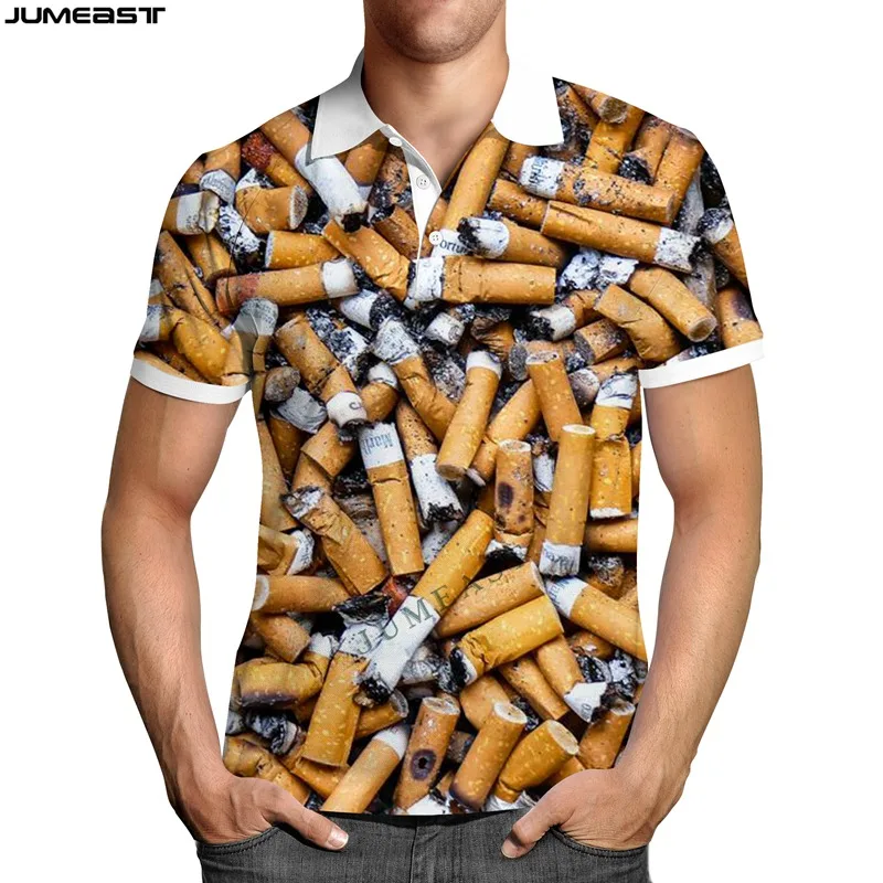 

Jumeast Y2k Men Women 3D Printed Sweatshirt Hip Hop Bullet Cigarette Noodles Fashion Polo T Shirt Sport Pullover Tops Tees