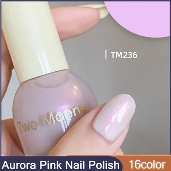 TWO-MOONS Aurora Nail Polish Series 10ml No-bake Semi Permanent With Polarization Light Fine Flash Natural Dry Nail Polish 1