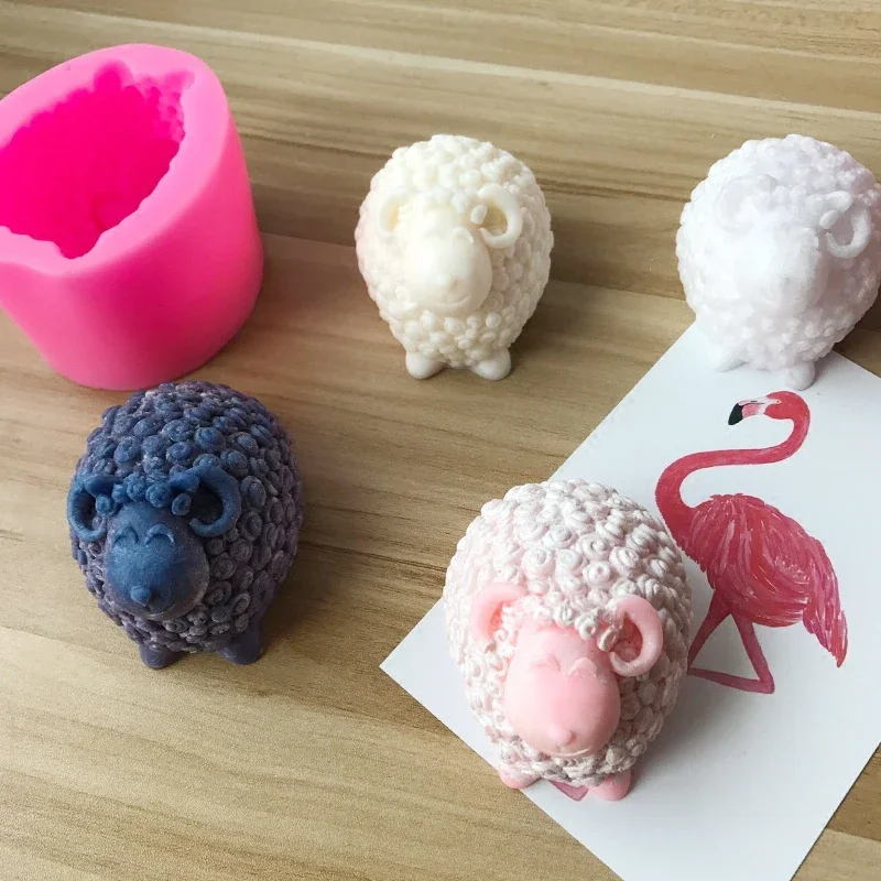 3D Lamb Silicone Candle Mold, Handmade Soap Moulds, Craft Art, DIY Mould, Birthday, Wedding, Children Gifts