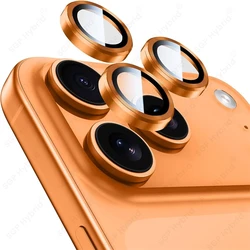 Premium Aluminum Alloy Camera Protector with 9H Glass Lens Cover - iPhone 17 Pro (Orange - 05)