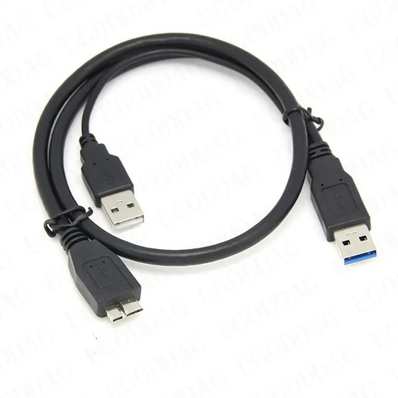 USB 2.0-Stecker auf Micro-USB 3-Y-Kabel mit zusätzlicher USB-Strom versorgung USB 2.0-Stecker auf Micro-USB 2.0-B-Stecker Adapter kabel für Festplatten festplatte