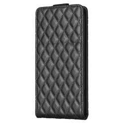 Grid Pattern Vertical Flip Phone Case with Card Slots - Stylish Protective Cover - Galaxy A71 4G (BF30 - B)