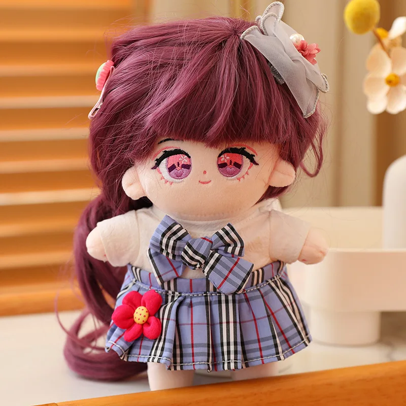 thumbnail image 1 of Muñeco de peluche de Anime de 25cm, muñeco de Idol Kawaii, muñeco de estrella de peluche, figura de personalización, juguetes de algodón para bebé, puede cambiar la ropa, regalo, 1 of 5