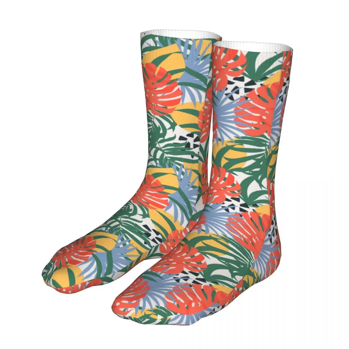 

Men Cycling Hawaii Style Leaf Socks Cotton Funny Women Socks