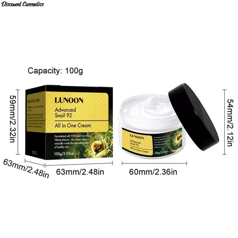 100g Advanced Snail Mucin 92% Snail Secretion Filtrate Power Repair All In One Cream Brightening Facial Cream Korean Skin Care