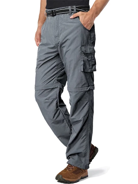 TACVASEN Zip Off Hiking Pants Convertible Shorts Mens Cargo Work 