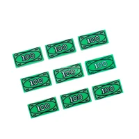 Marumine US Dollar 1x2 Tile Compatible 3069 Pirates Blocks Part Bill Money Cash MOC Building Brick Mini Person Model Accessories 2