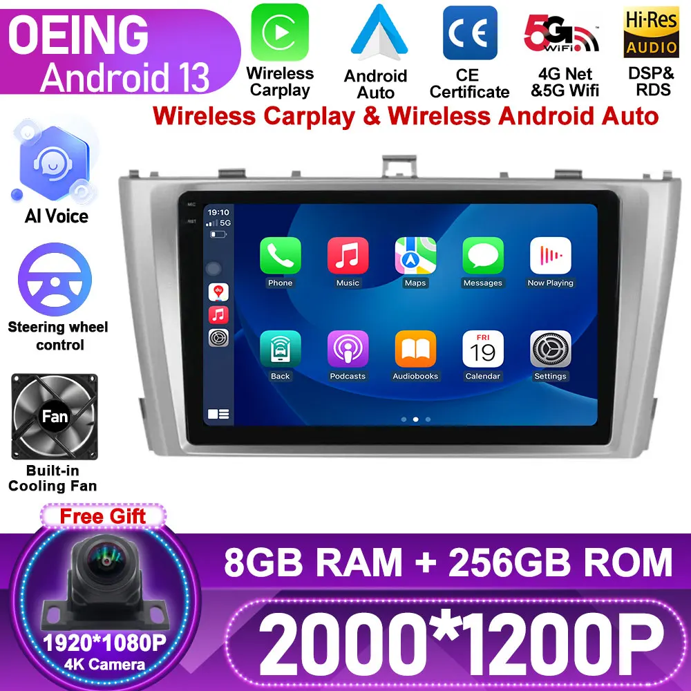 

Android для Toyota T27 Avensis 2009 - 2015 DSP автомобильное радио, мультимедийный плеер, система, Авторадио 2 din, беспроводной Carplay 4G GPS авто