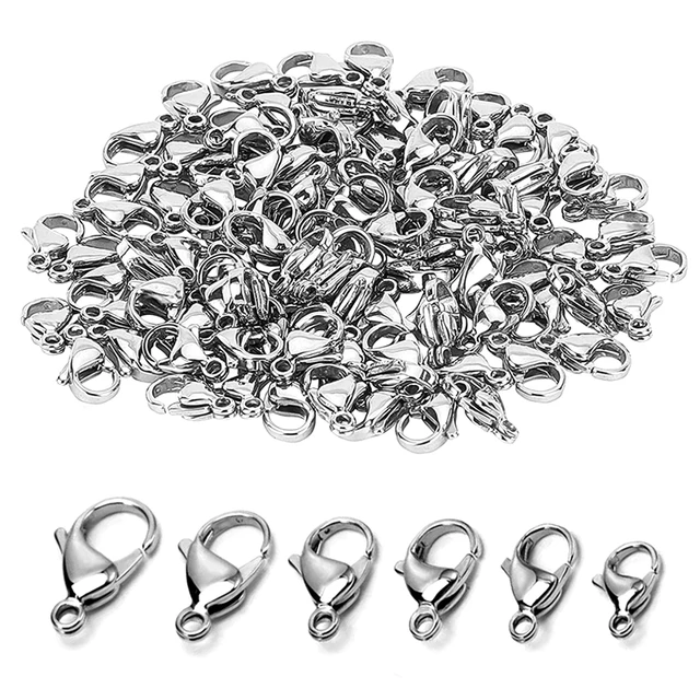 Lobster Clasp 10x5/12x6/14x7/16x9/21x12MM Stainless Steel Metal Hooks  Bronze Gold Silver Diy Jewelry Clasp Findings Connector