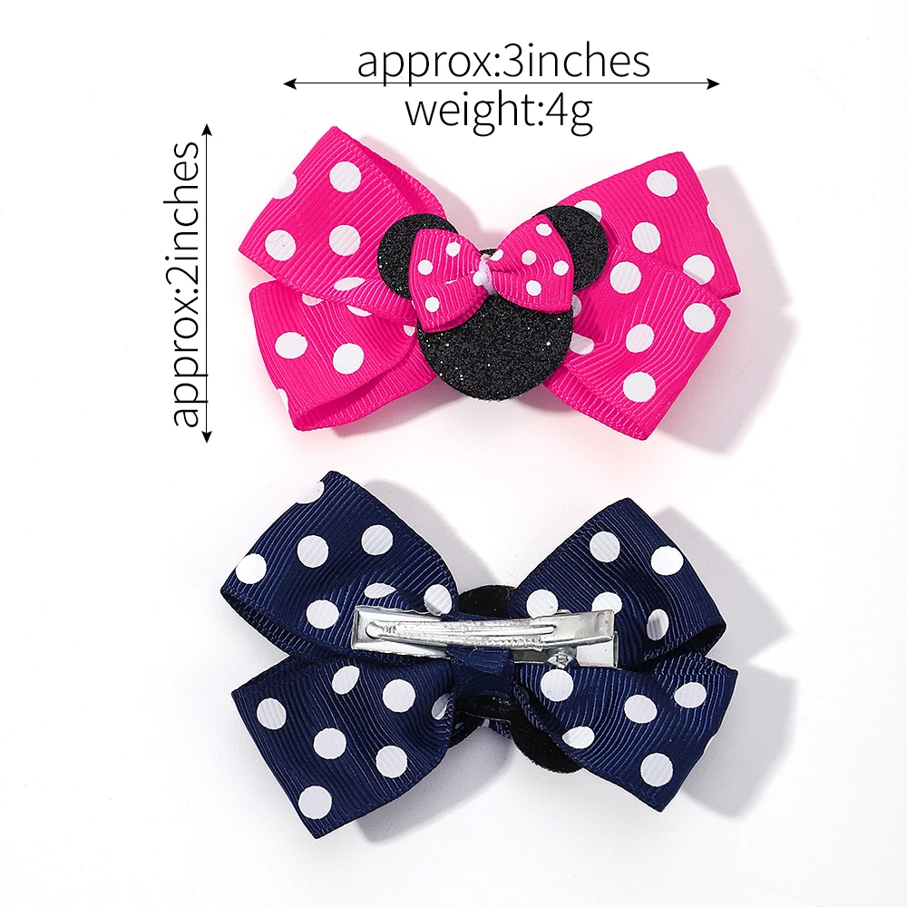 Hair Accessories 2PCS Sweet Shinny Glitter Bows Hair Clips for Baby Cute Girls Boutique Ponytail Holder Kids Baby Hair Accessories For Gift
