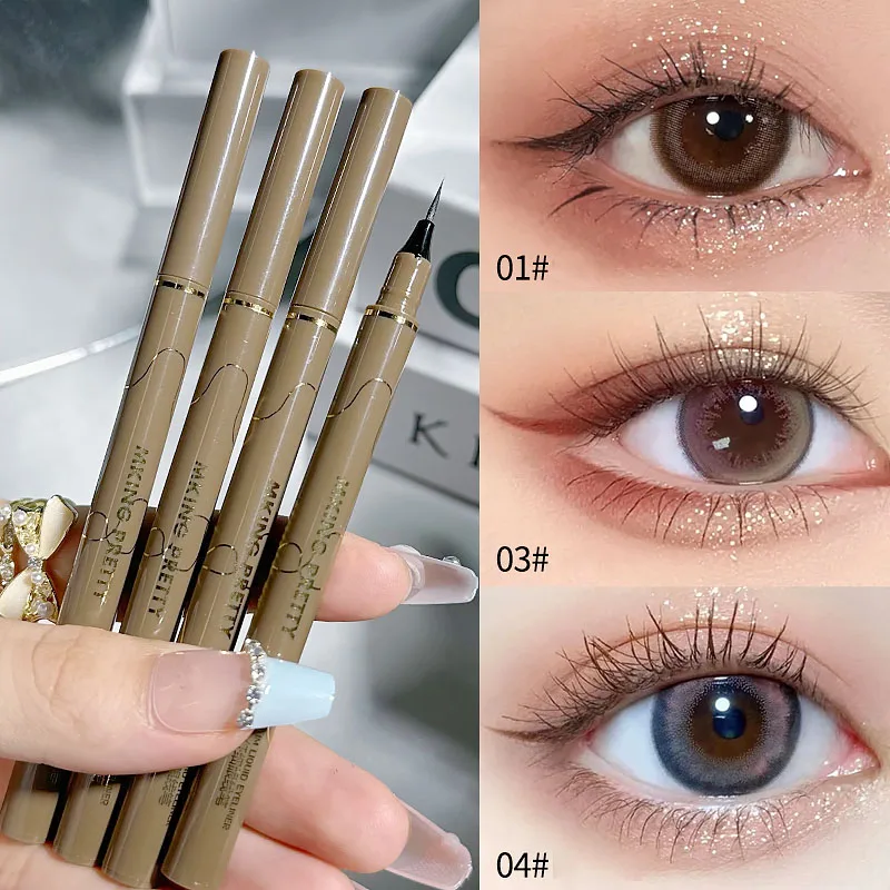 Eyeliner Pen 0.005mm Liquid Matte Smooth Quick Dry Waterproof Ultra-thin Lower Eyelash Non Smudging Korean Makeup