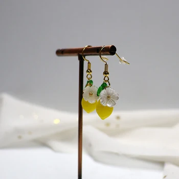 Orecchini al limone E226, orecchini a forma di frutta, orecchini carini
